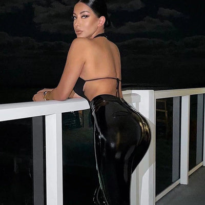 Alexandra - Pantalones de cuero ajustados