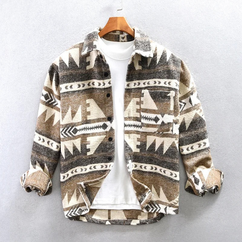 Kenneth - Camisa de franela con mezcla de lana