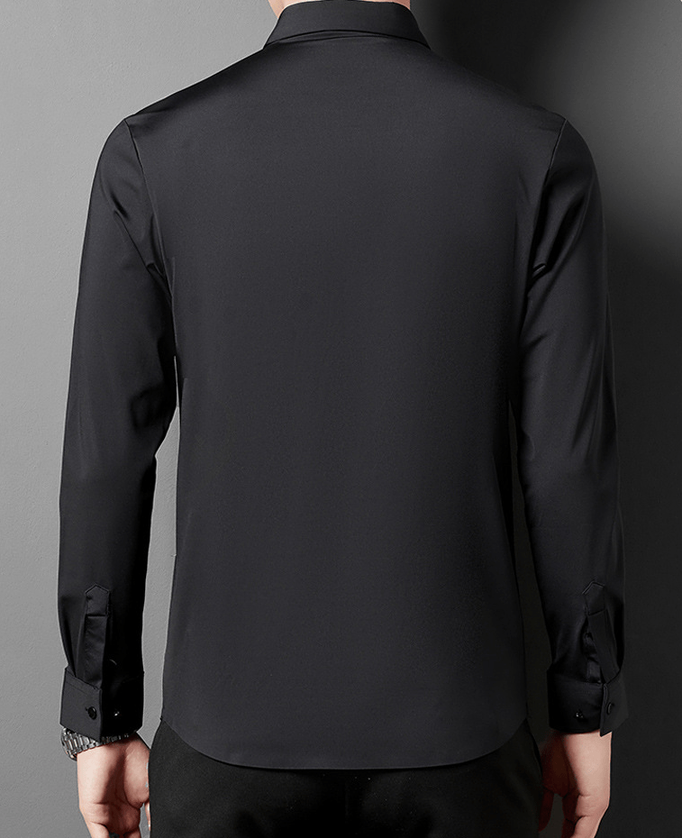 Adrian - Camisa formal elástica sencilla para hombres