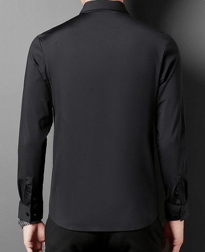 Adrian - Camisa formal elástica sencilla para hombres