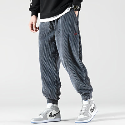 Corden - Moderna, holgada pantalón de pana para hombres
