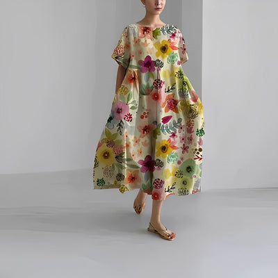 Vanessa – Vestido Largo Primaveral de Estilo Boho Relajado