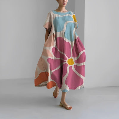 Vanessa – Vestido Largo Primaveral de Estilo Boho Relajado
