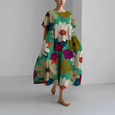 Vanessa – Vestido Largo Primaveral de Estilo Boho Relajado
