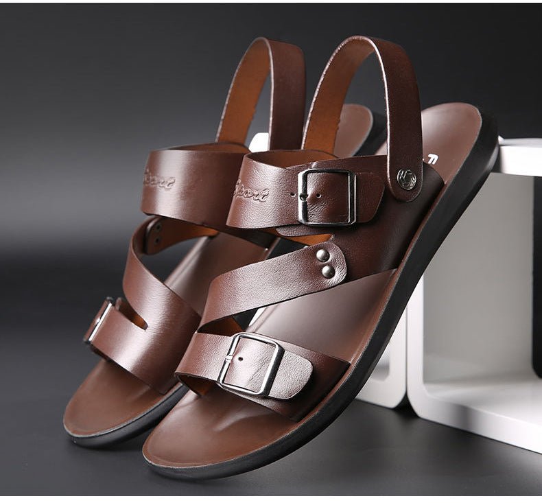 Nathan – Sandalias de Piel con Hebilla de Diseño Atemporal