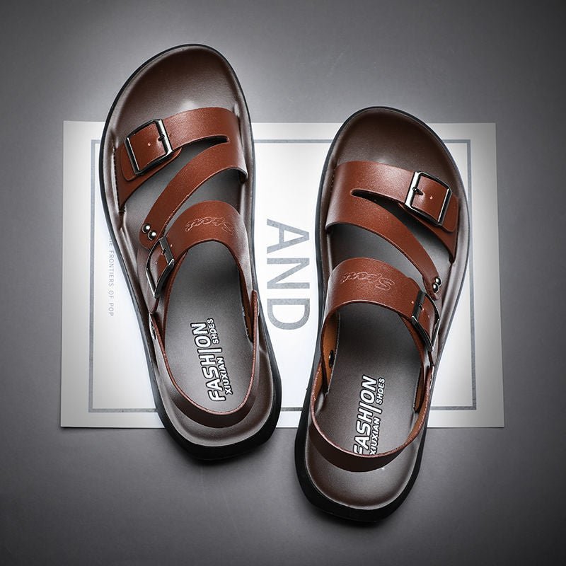 Nathan – Sandalias de Piel con Hebilla de Diseño Atemporal