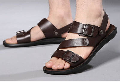 Nathan – Sandalias de Piel con Hebilla de Diseño Atemporal