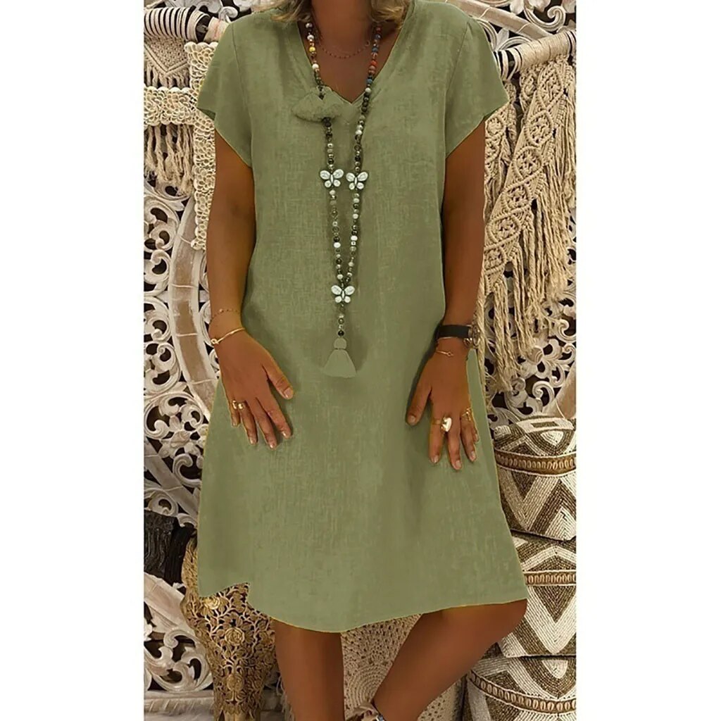 Felicia - Vestido de algodón holgado y casual