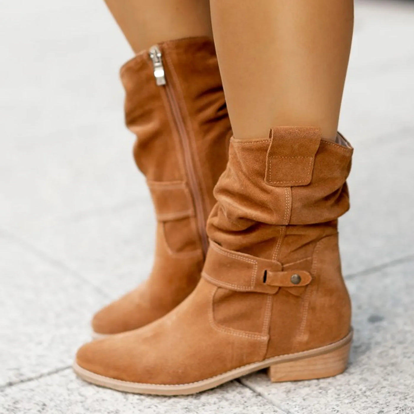 Elisa – Botines de Gamuza | Elegante & Cómodo