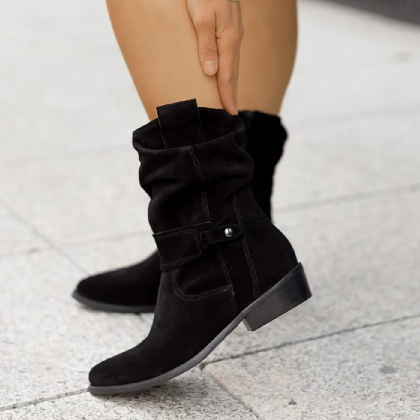 Elisa – Botines de Gamuza | Elegante & Cómodo