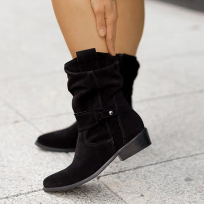 Elisa – Botines de Gamuza | Elegante & Cómodo