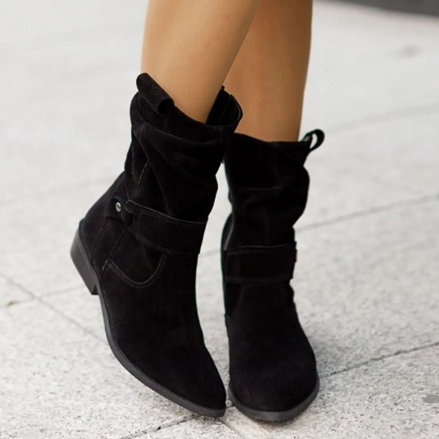 Elisa – Botines de Gamuza | Elegante & Cómodo