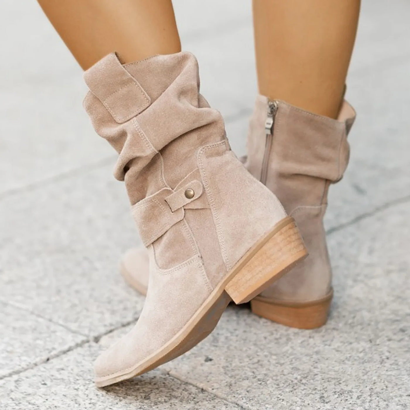 Elisa – Botines de Gamuza | Elegante & Cómodo