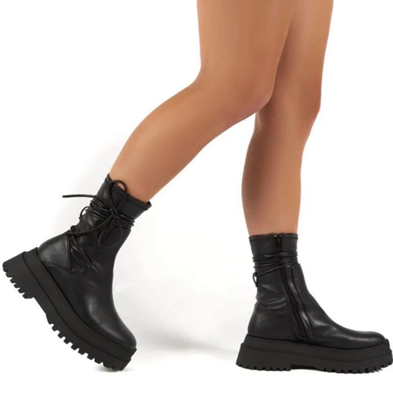 Monica - Botas de Cuero de Moda