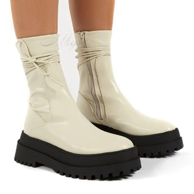 Monica - Botas de Cuero de Moda