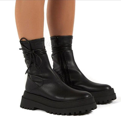 Monica - Botas de Cuero de Moda