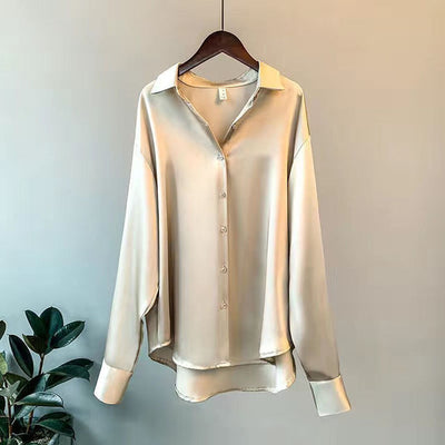 Valgerda - Elegante camisa de mujer de satén
