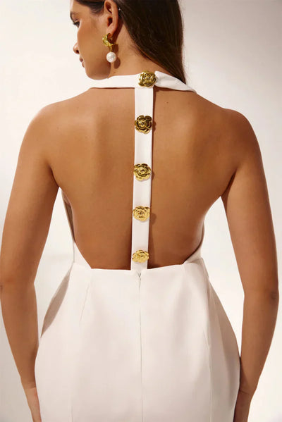 Marlene - Minivestido halter sin espalda