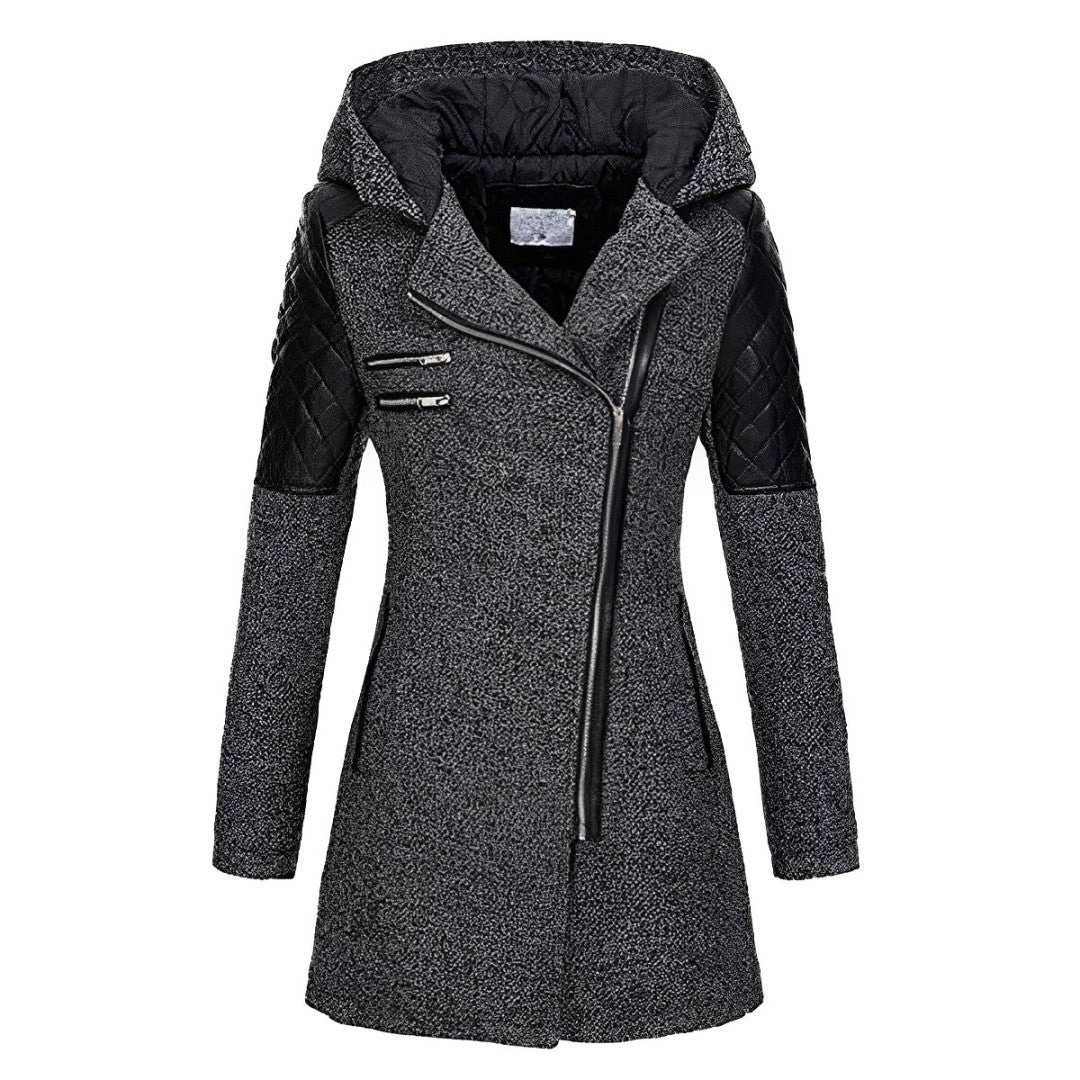 Chasity - Elegante cálido abrigo con capucha para mujeres