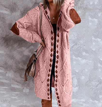 Alana - Elegante Largo Cardigan con Capucha