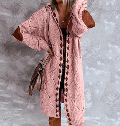Alana - Elegante Largo Cardigan con Capucha
