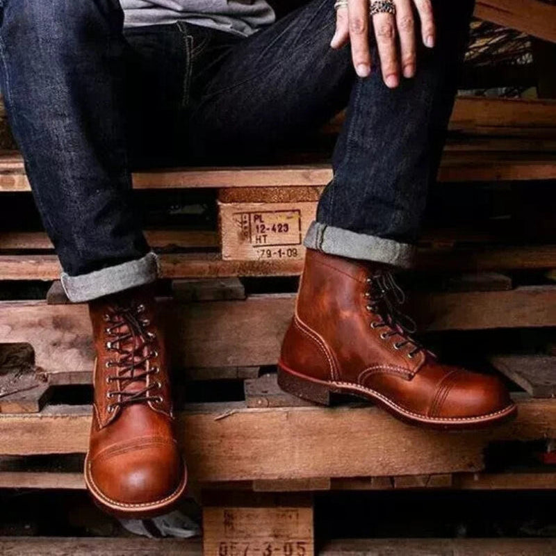 Aaron - Clásicas Botas de Cuero para Hombre