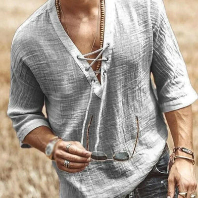 Glen - Camisa Casual de Lino