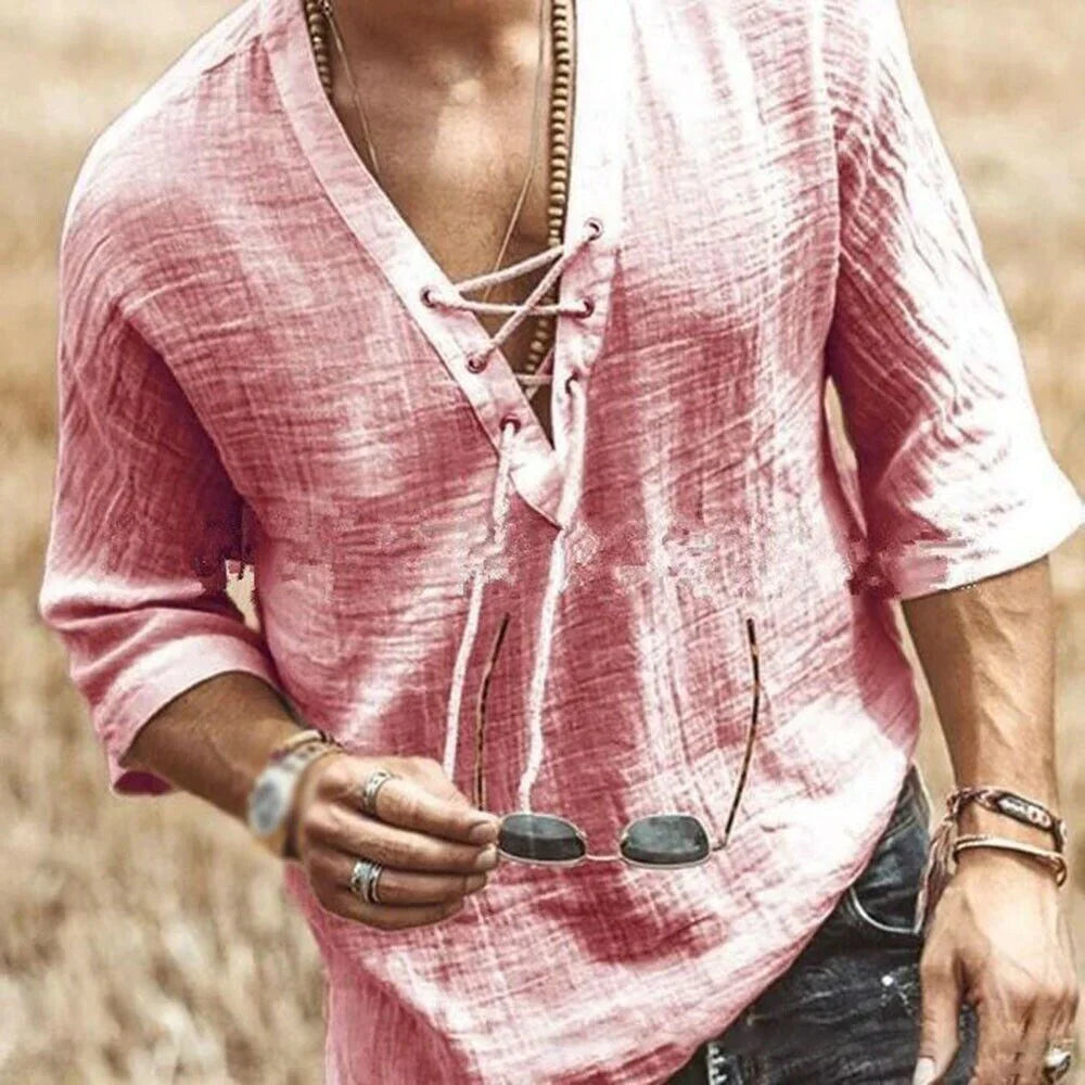 Glen - Camisa Casual de Lino