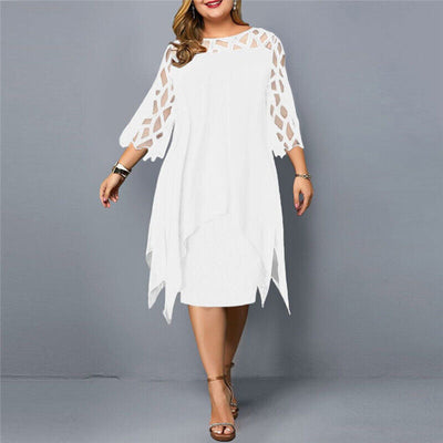 Cathryn - Elegante Vestido Midi en Talla Grande