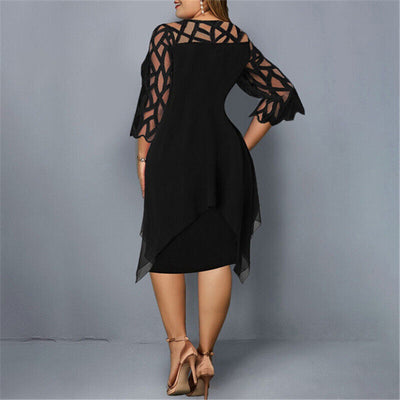 Cathryn - Elegante Vestido Midi en Talla Grande