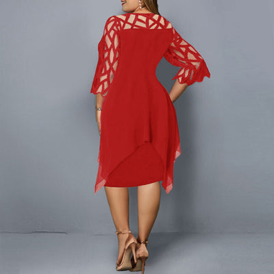 Cathryn - Elegante Vestido Midi en Talla Grande