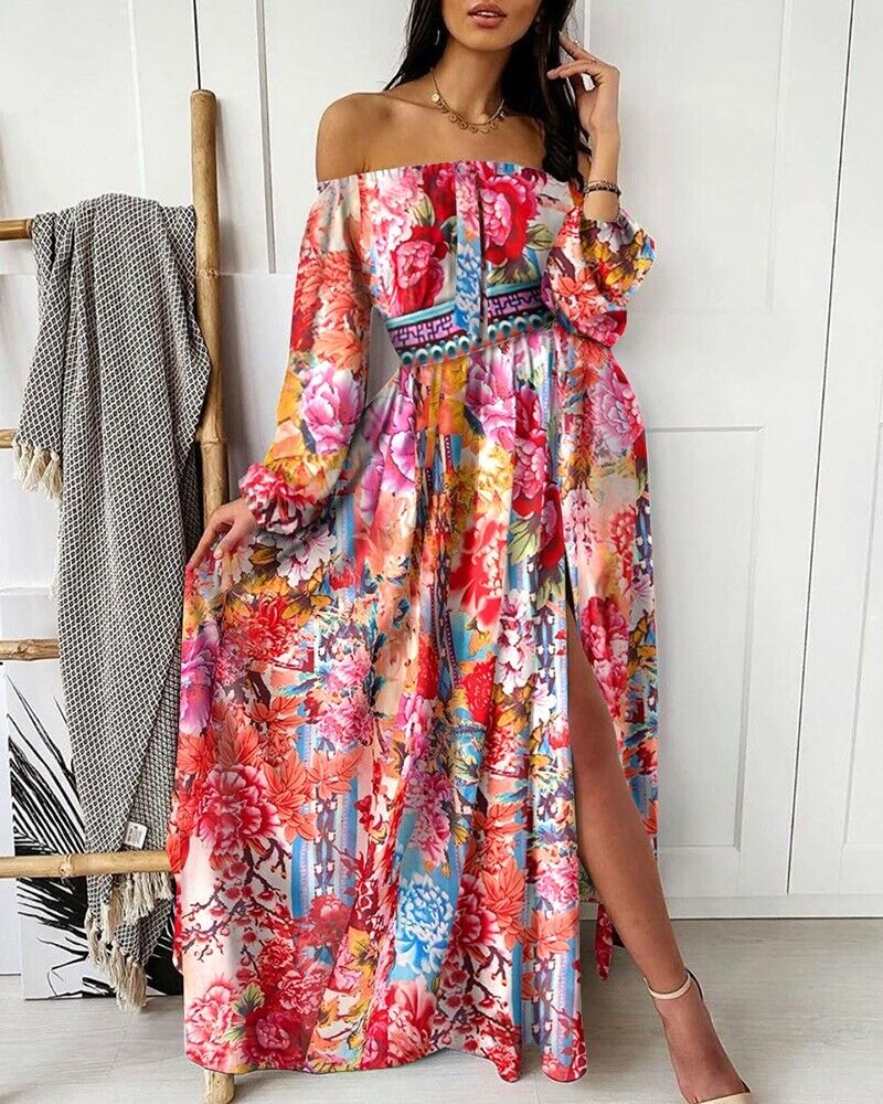 Ariana - Vestido de Verano Sin Hombros Atemporal