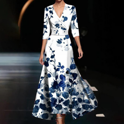 Leyla - Vestido envolvente floral atemporal