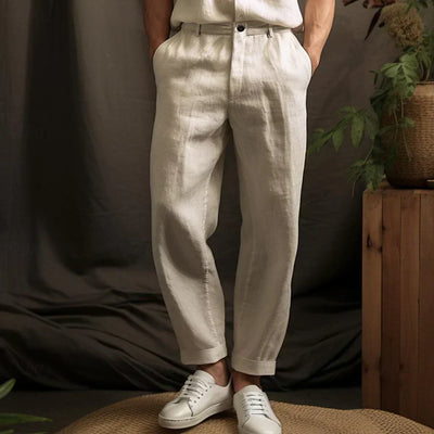 Paul - Pantalones de lino de corte relajado