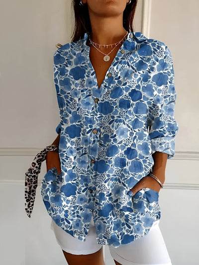 Amelie - Camisa de Botones Floral Fresca y Elegante