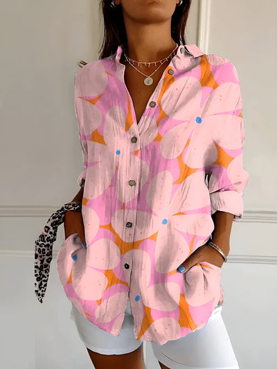 Amelie - Camisa de Botones Floral Fresca y Elegante