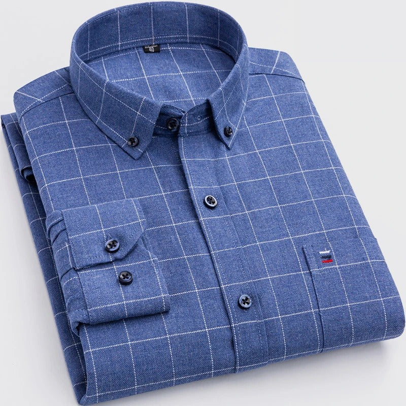 Louis – Camisa de algodón con cuadros