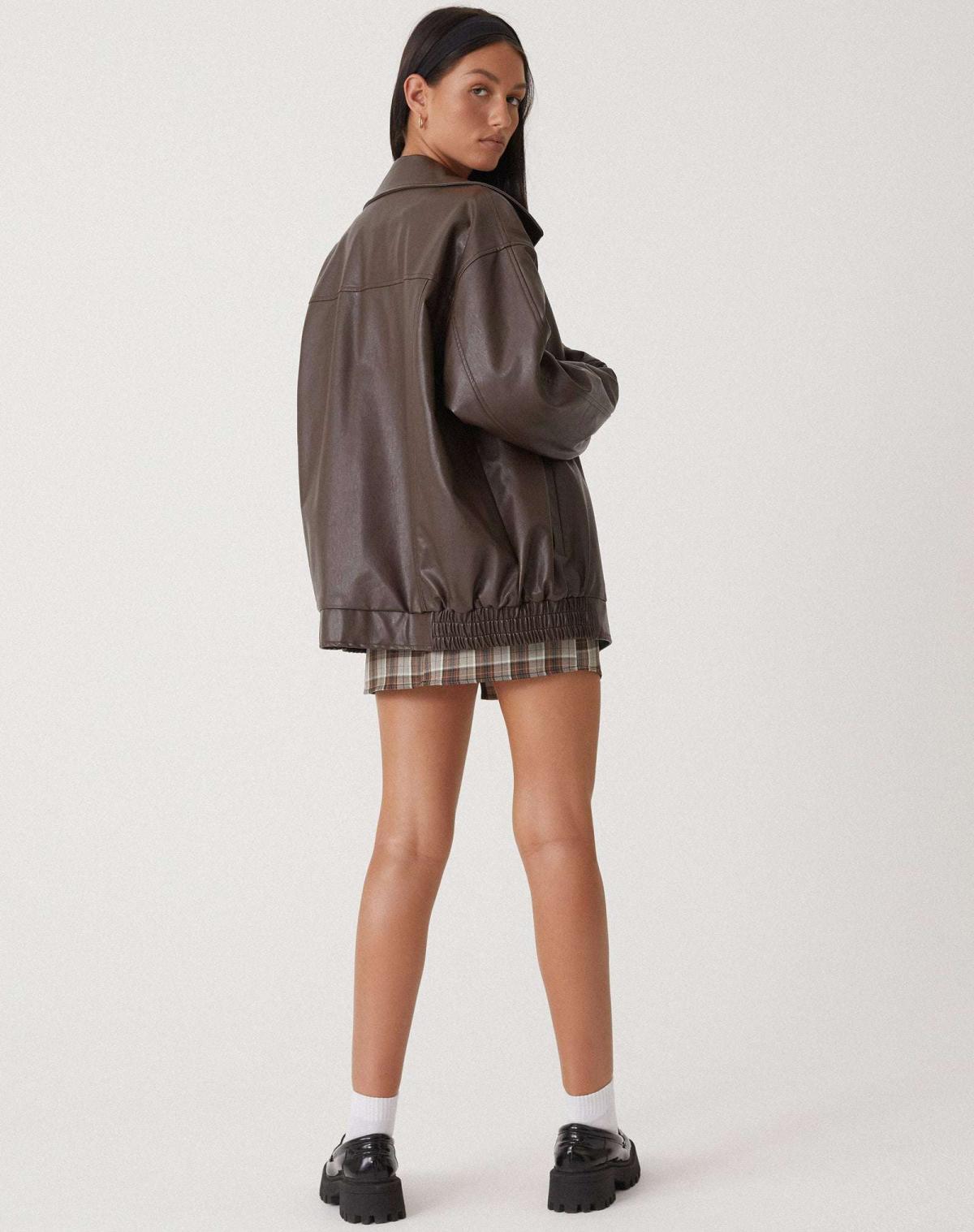 Ariane – Chaqueta de cuero para mujer en estilo oversize