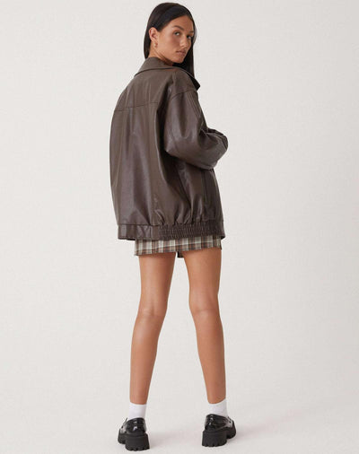 Ariane – Chaqueta de cuero para mujer en estilo oversize