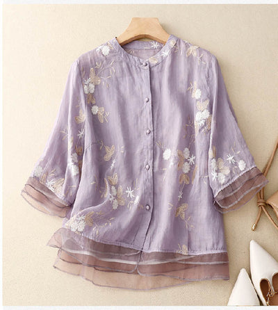 Elaine - Blusa Bordada Versátil