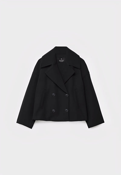 Claire – Corta Elegante Chaqueta de Doble Botonadura